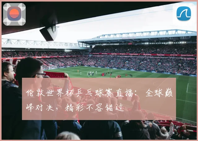 伦敦世界杯乒乓球赛直播：全球巅峰对决，精彩不容错过